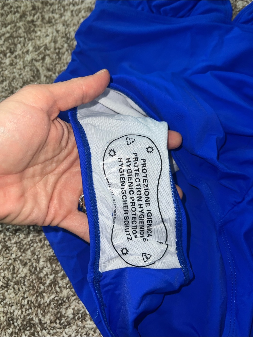 NWT! TEMPT ME Royal Blue One Piece Swimsuit in Packaged Bag Size Large - Picture 5 of 11